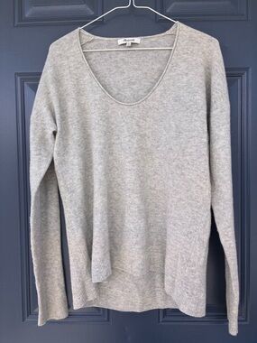 Madewell Gray Scoop Neck Knit Sweater Women’s size M Merino and Alpaca blend